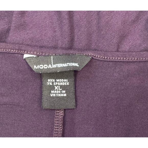 Moda International Plum Long Sleeve Wrap Dress - Women's XL - Picture 6 of 7